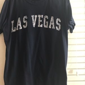 TEEMAX Dark Navy Blue Las Vegas T Shirt